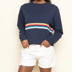 Brandy Melville Rainbow Stripe Top